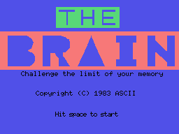 The Brain Title Screen